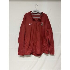 Nike Stanford Cardinal Sideline Coach Nike College 1/2-Zip Hooded Jacket Sz XXL